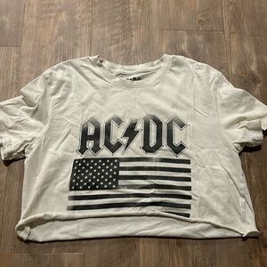 Crop AC/DC Back In Black shirt